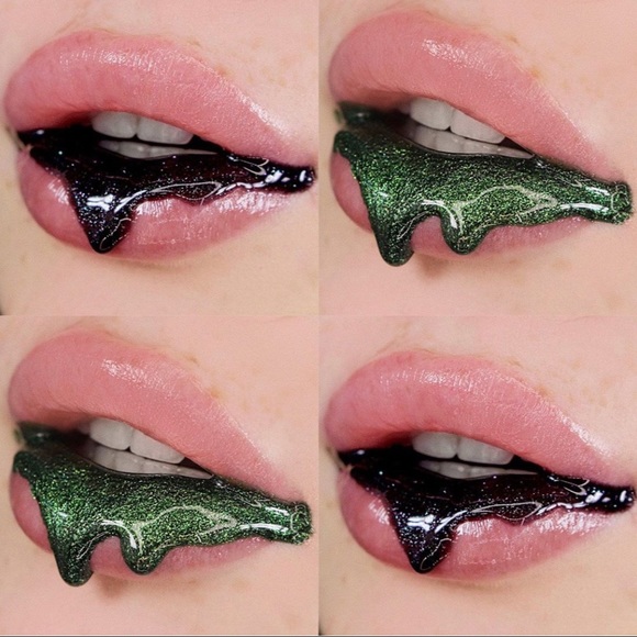 new Lime Crime ᴥ︎ Wet Cherry Lip Gloss ᴥ︎ Monster Sparkle Green Lippy ᴥ︎ Cosplay - Picture 14 of 16